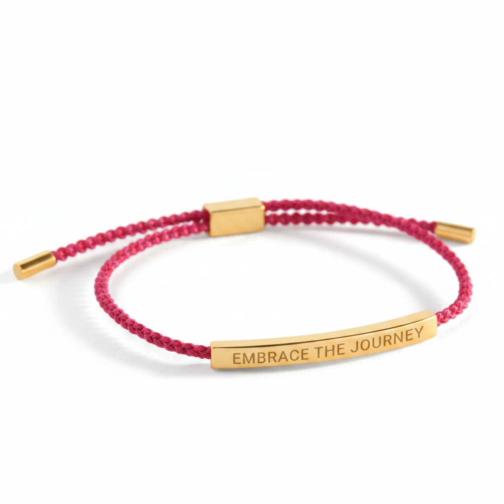 Embrace the Journey Inspire Bracelet in Pink, gold by Seeyoura