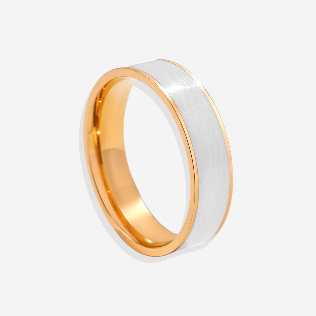 Enamel Band Ring in white by Seeyoura