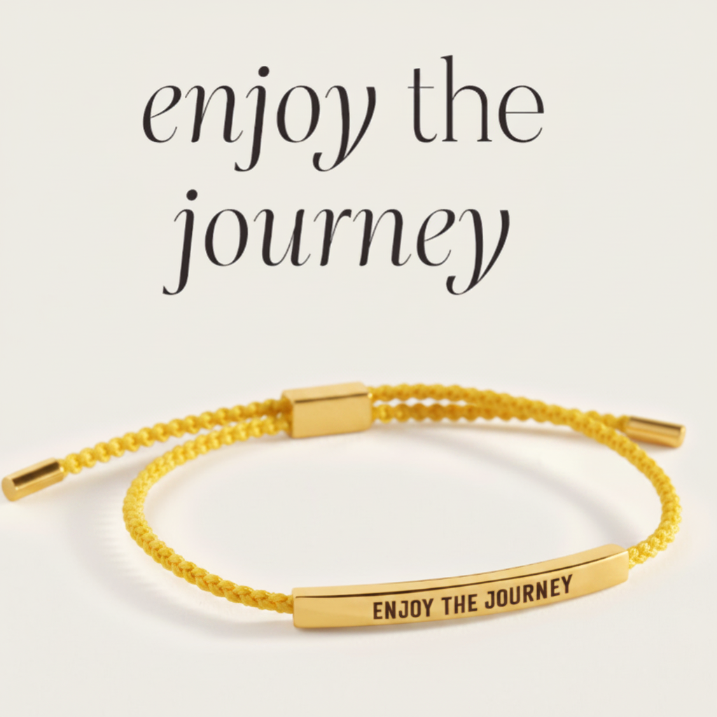Enjoy The Journey Inspire Bracelet in Lemon Yellow by Seeyoura