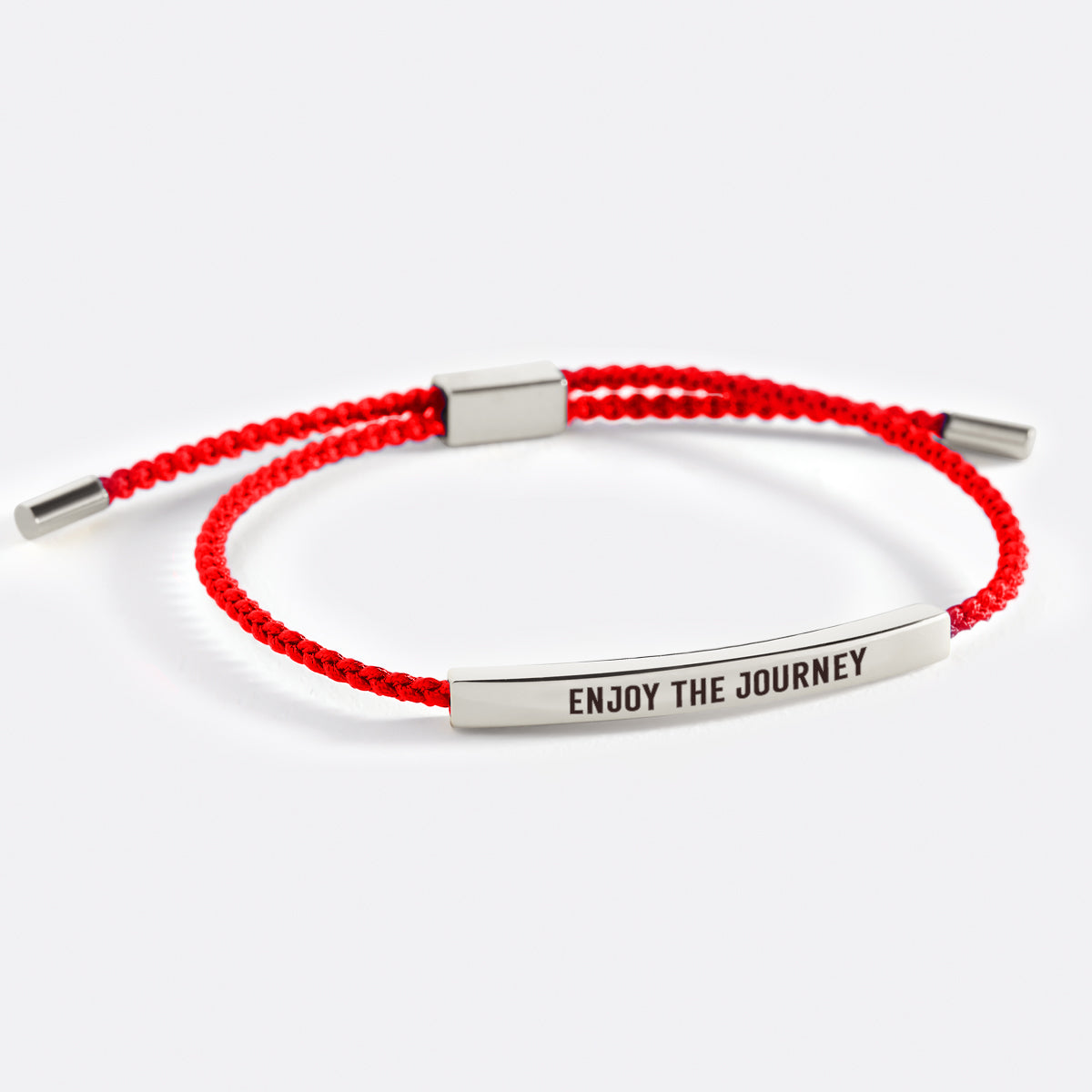 Enjoy The Journey Inspire Bracelet in Lucky Red, silver by Seeyoura