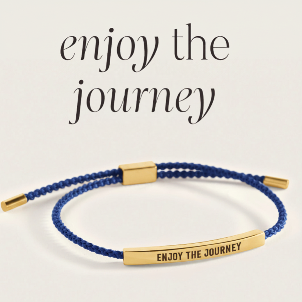 Enjoy The Journey Inspire Bracelet in Royal Blue, gold by Seeyoura
