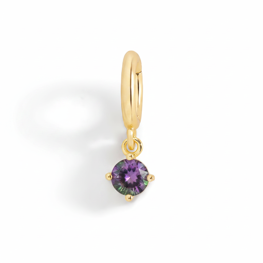 Essential 4mm Birthstone Charm in alexandrite-june, 18k Gold Over Sterling Silver by Seeyoura
