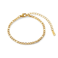 Essential Figaro Chain Bracelet in 6" + 2", gold by Seeyoura