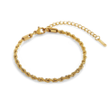 Essential Rope Chain Bracelet in 6" + 2", gold by Seeyoura