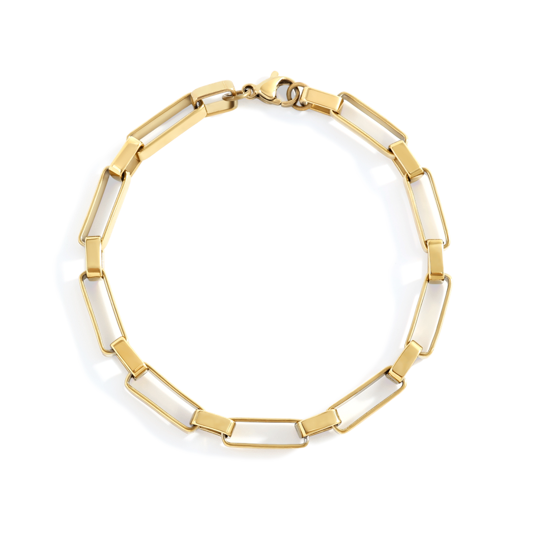 Everyday Link Bracelet in gold by Seeyoura