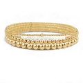 Everyday Pearl Bracelet Stacking Set in gold by Seeyoura