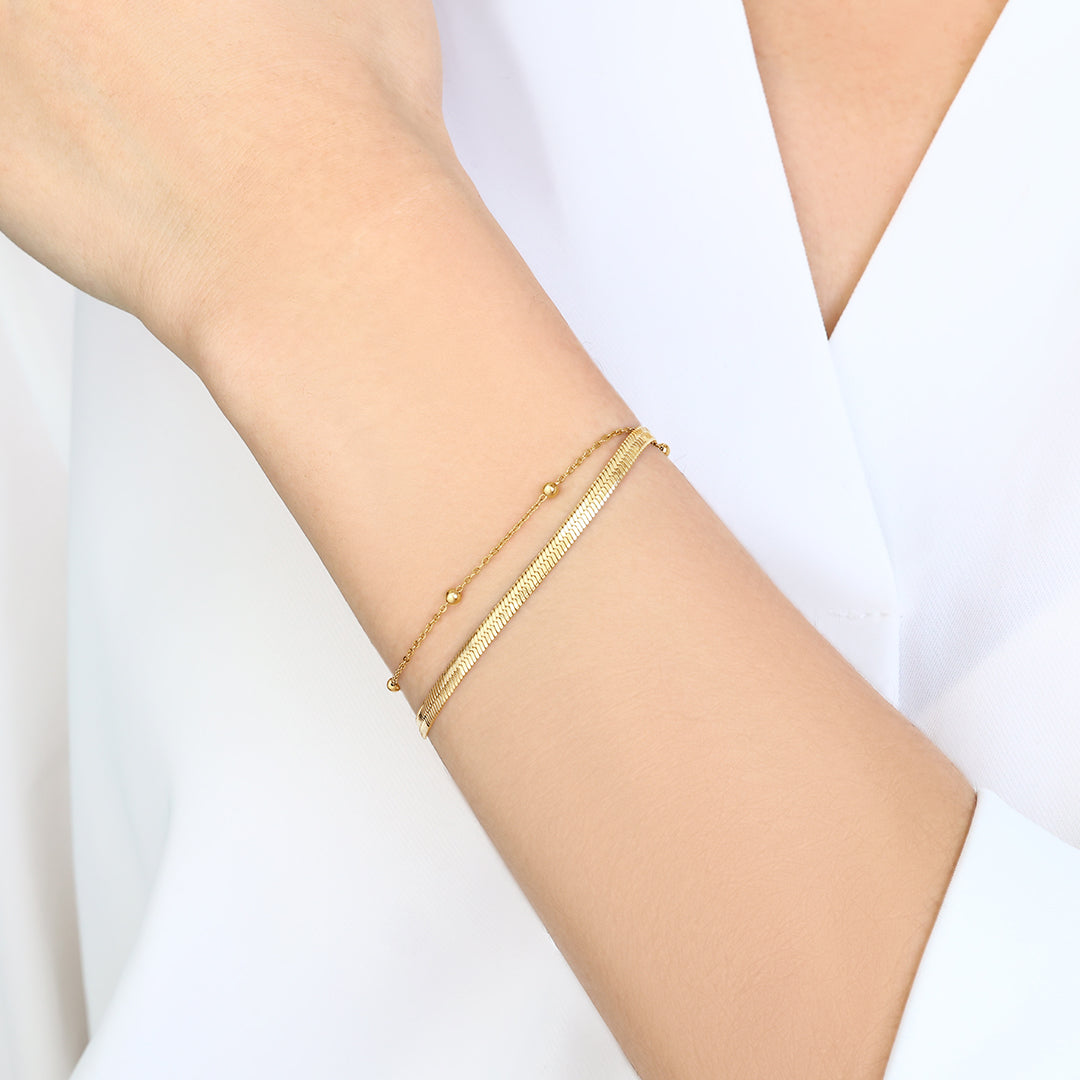 Everyday Stacked Bracelet by Seeyoura
