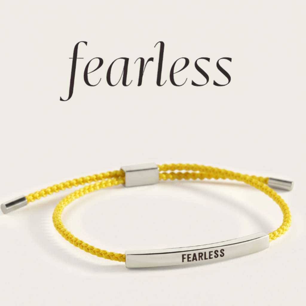 Fearless Inspire Bracelet in Lemon Yellow, silver by Seeyoura