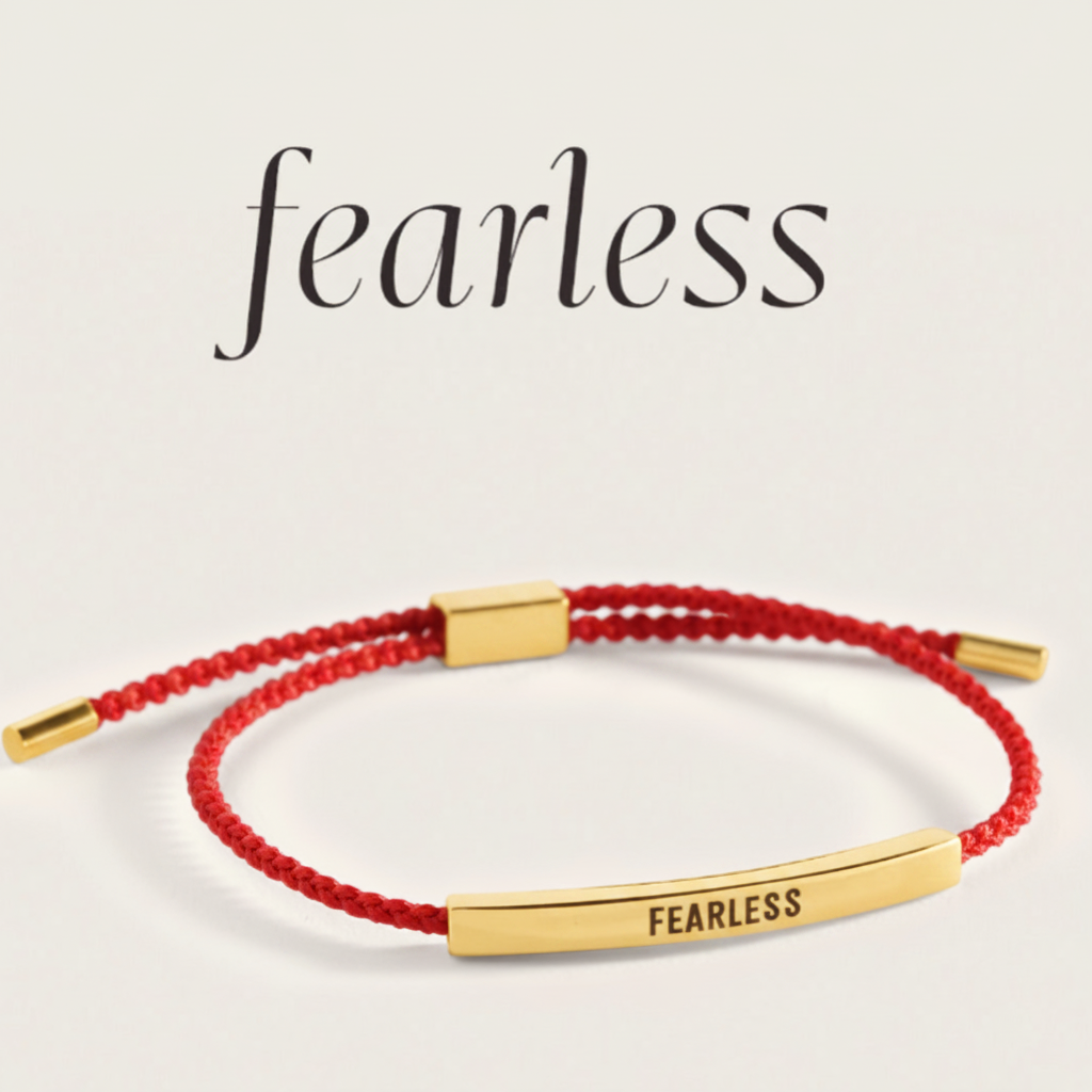 Fearless Inspire Bracelet in Lucky Red, gold by Seeyoura