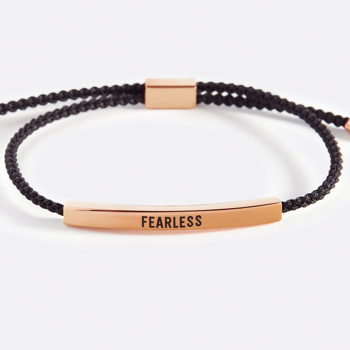 Fearless Inspire Bracelet in Midnight Black, 18-k-rose-gold-plated by Seeyoura