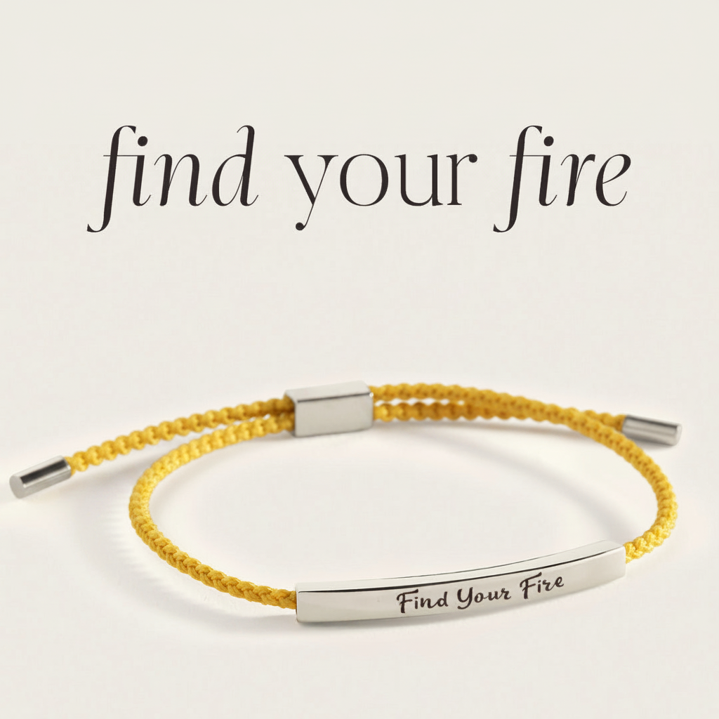 Find Your Fire Inspire Bracelet in Lemon Yellow, silver by Seeyoura