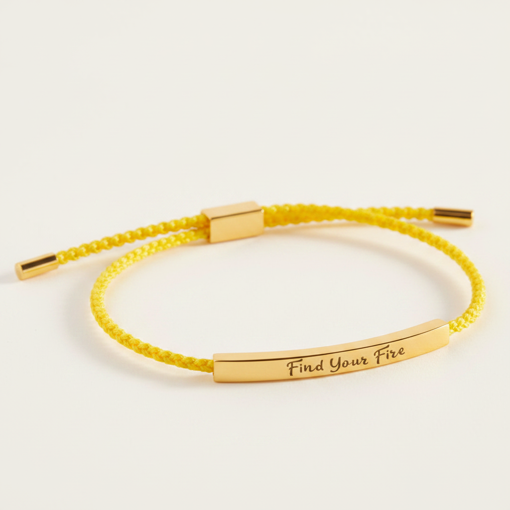 Find Your Fire Inspire Bracelet in Lemon Yellow by Seeyoura