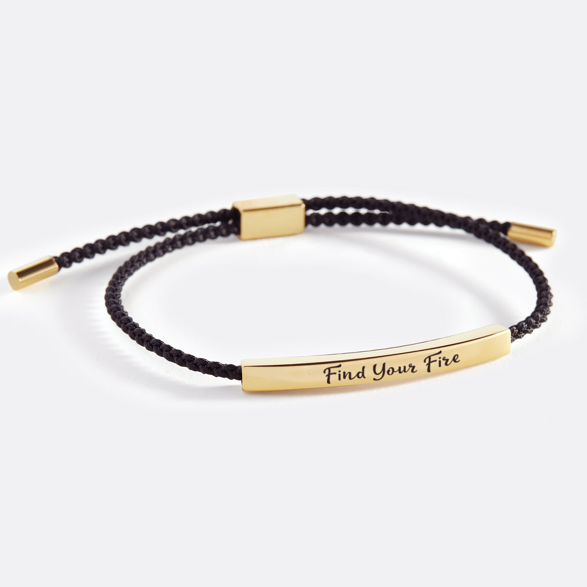 Find Your Fire Inspire Bracelet in Midnight Black, gold by Seeyoura