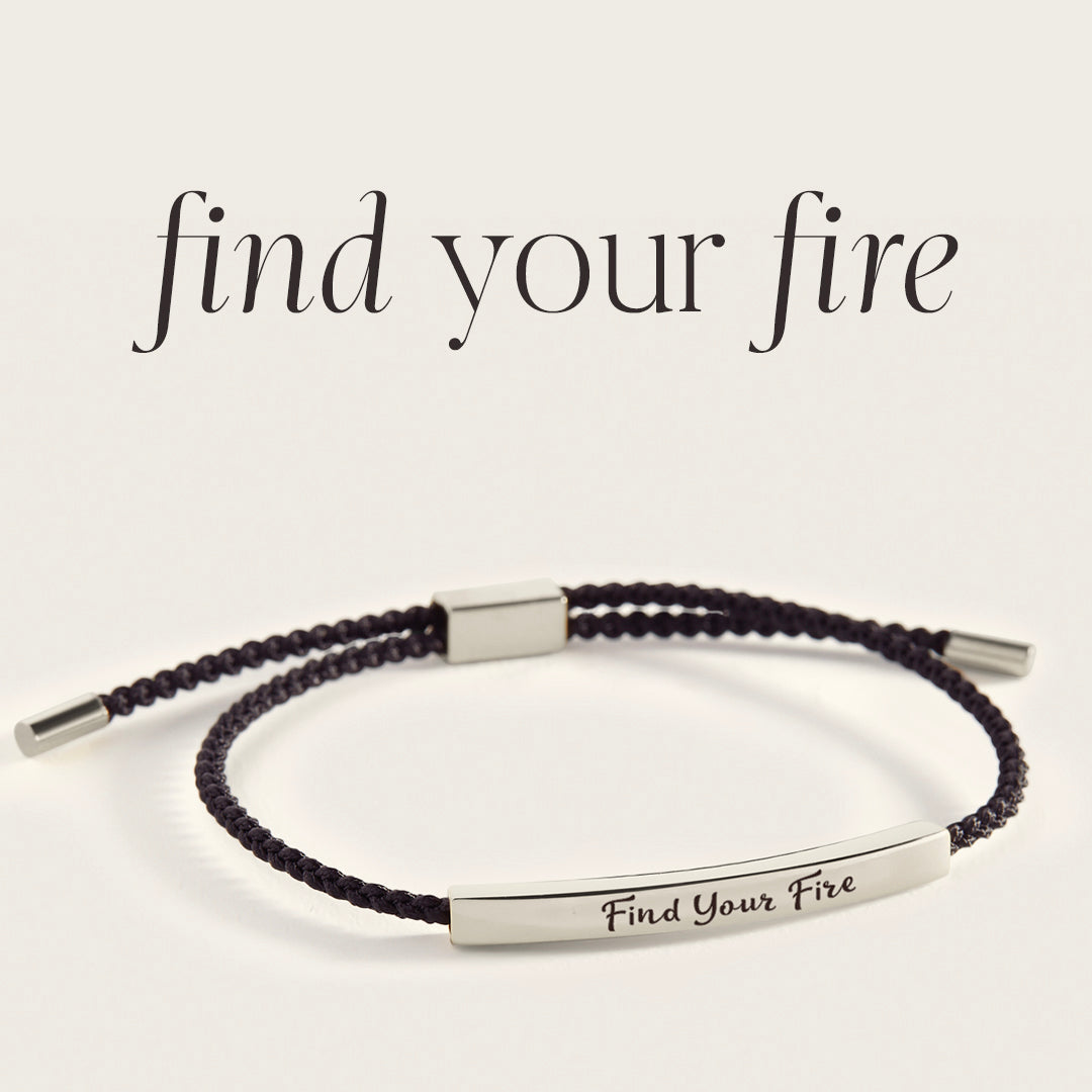 Find Your Fire Inspire Bracelet in Midnight Black, silver by Seeyoura