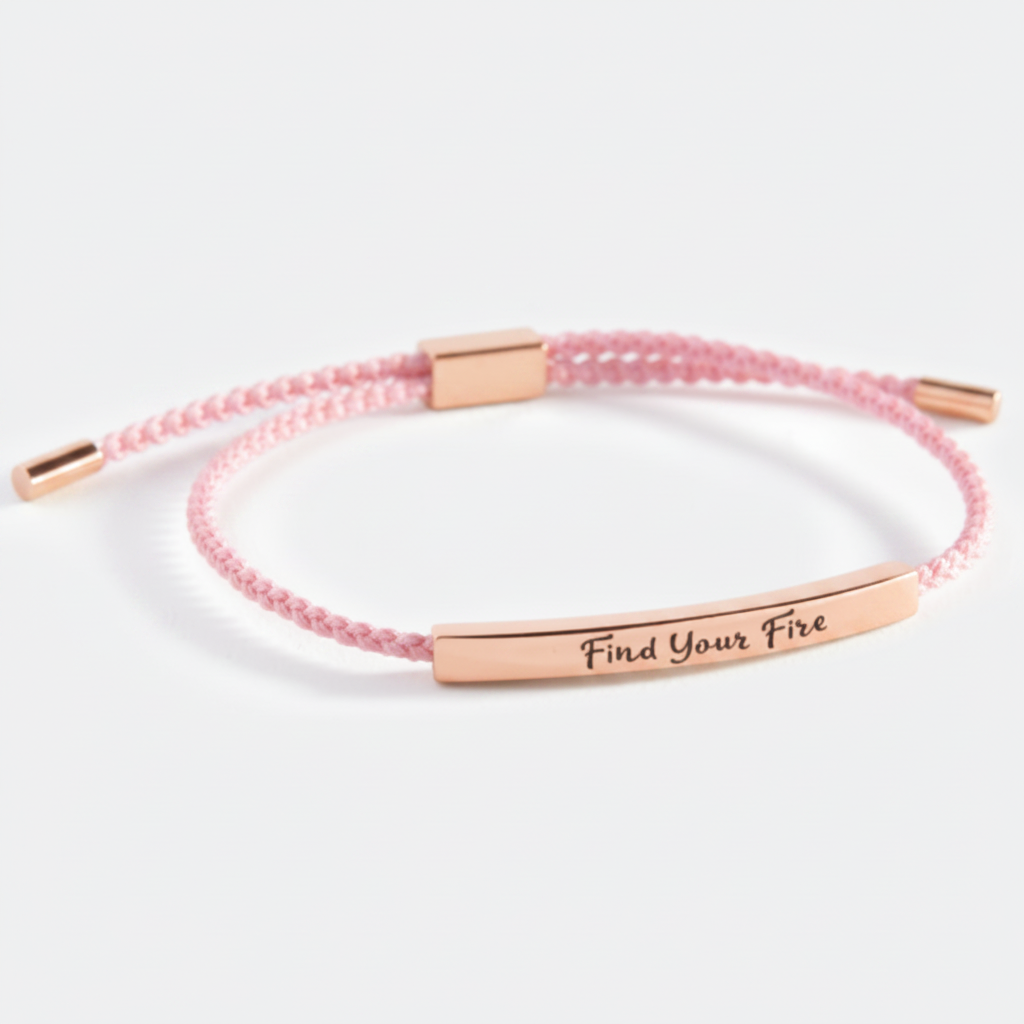 Find Your Fire Inspire Bracelet in Pink, 18-k-rose-gold-plated by Seeyoura