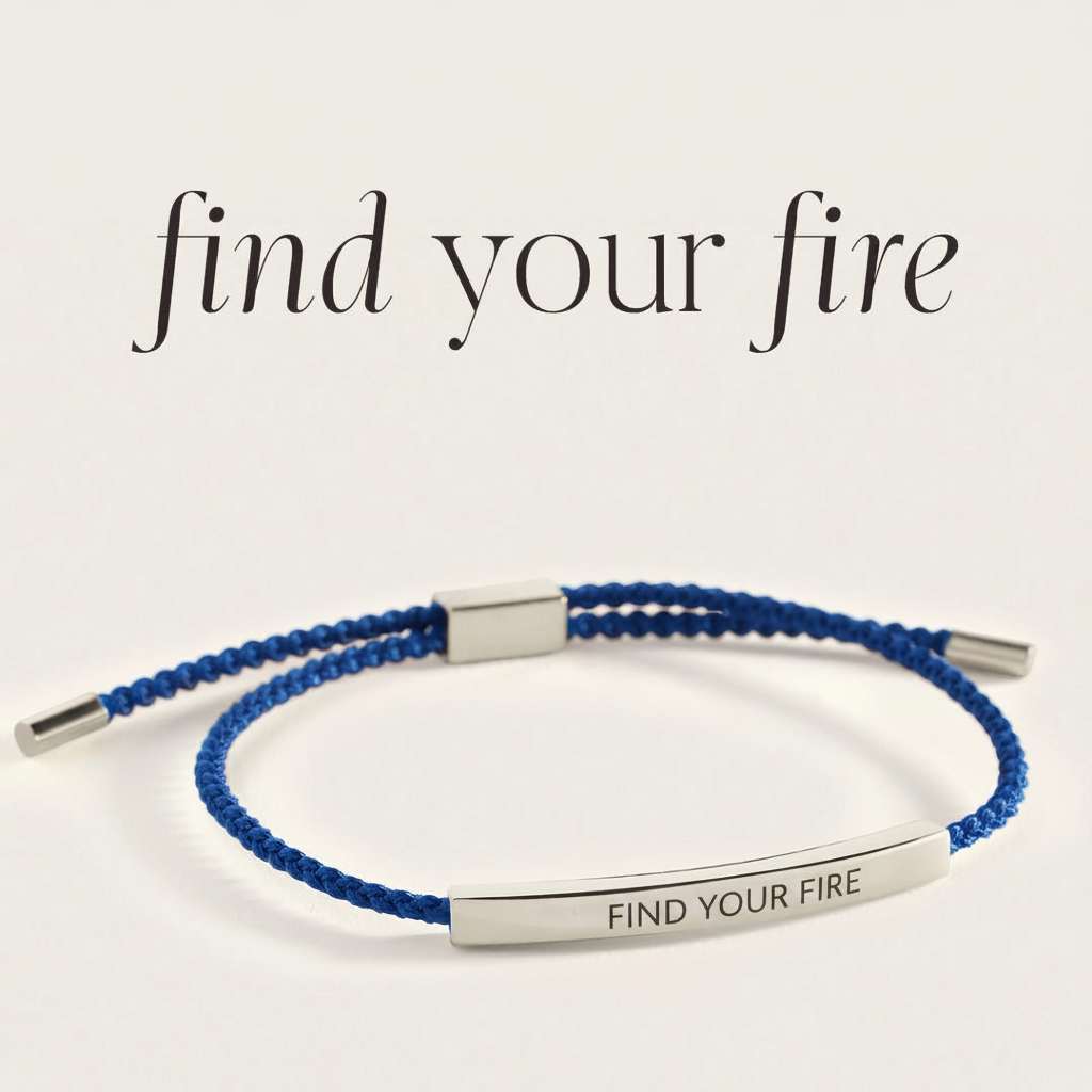 Find Your Fire Inspire Bracelet in Royal Blue, silver by Seeyoura