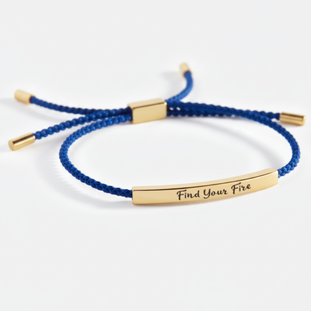 Find Your Fire Inspire Bracelet in Royal Blue by Seeyoura
