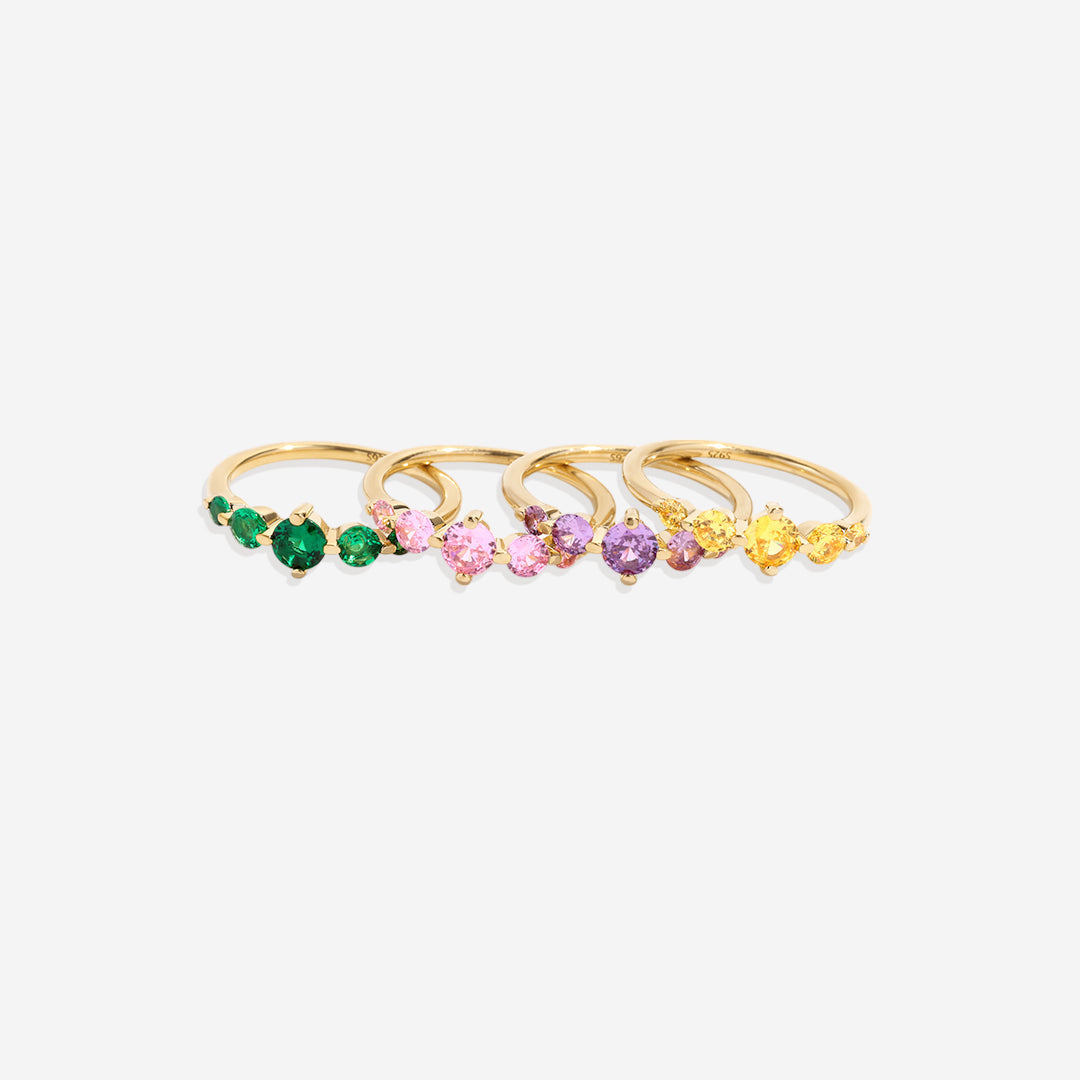 Five Stone Statement Birthstone Ring by Seeyoura