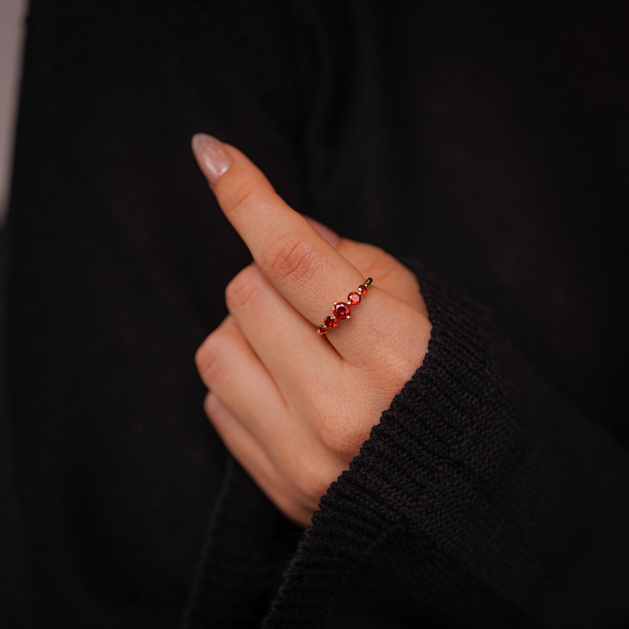 Five Stone Statement Birthstone Ring by Seeyoura