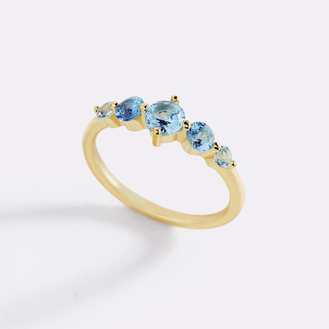 Five Stone Statement Birthstone Ring by Seeyoura