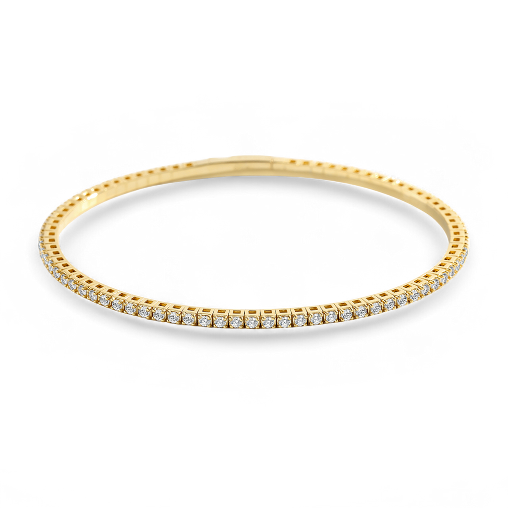 Flexible Diamond Tennis Bracelet in 18k Gold Over Sterling Silver by Seeyoura