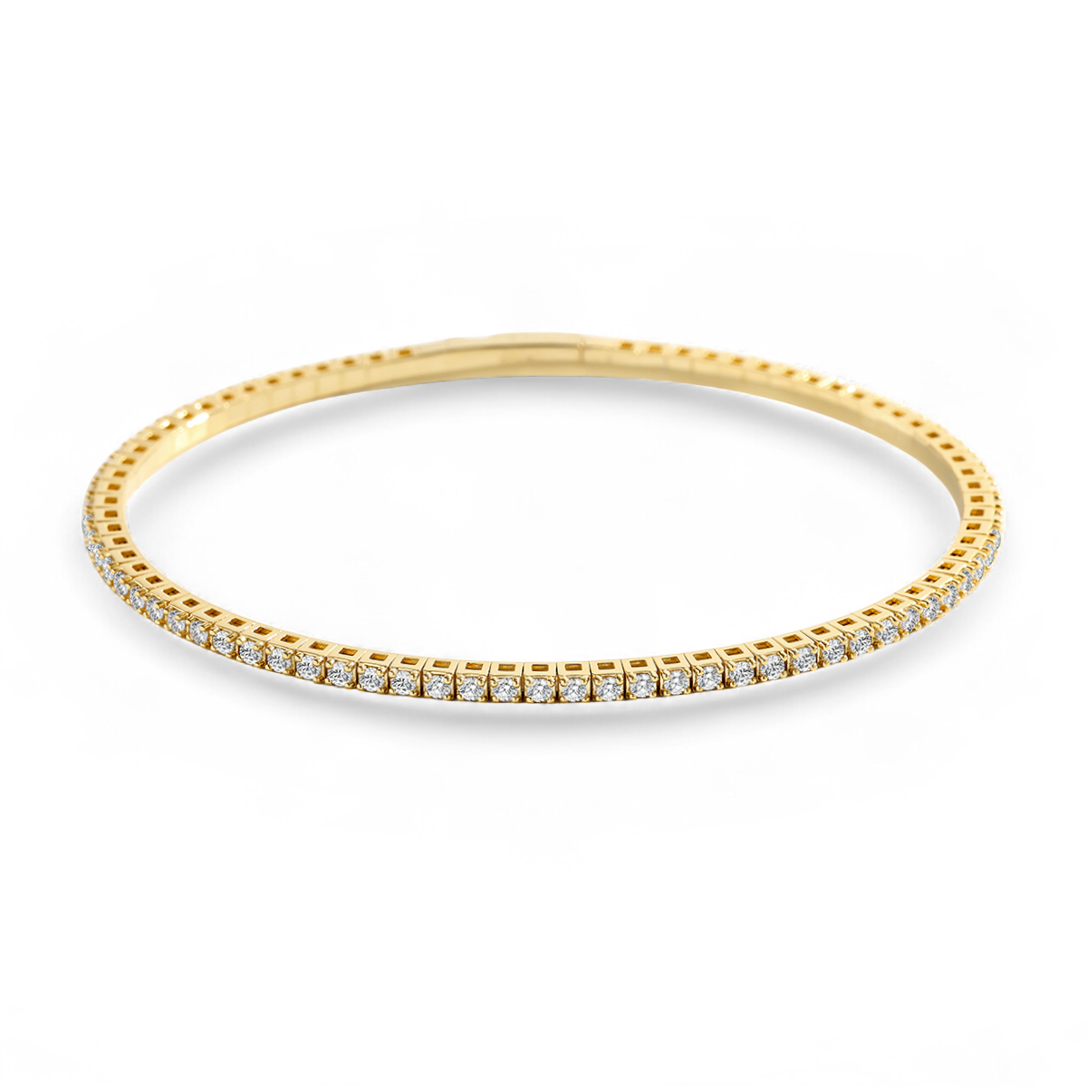 Flexible Diamond Tennis Bracelet in 18k Gold Over Sterling Silver by Seeyoura