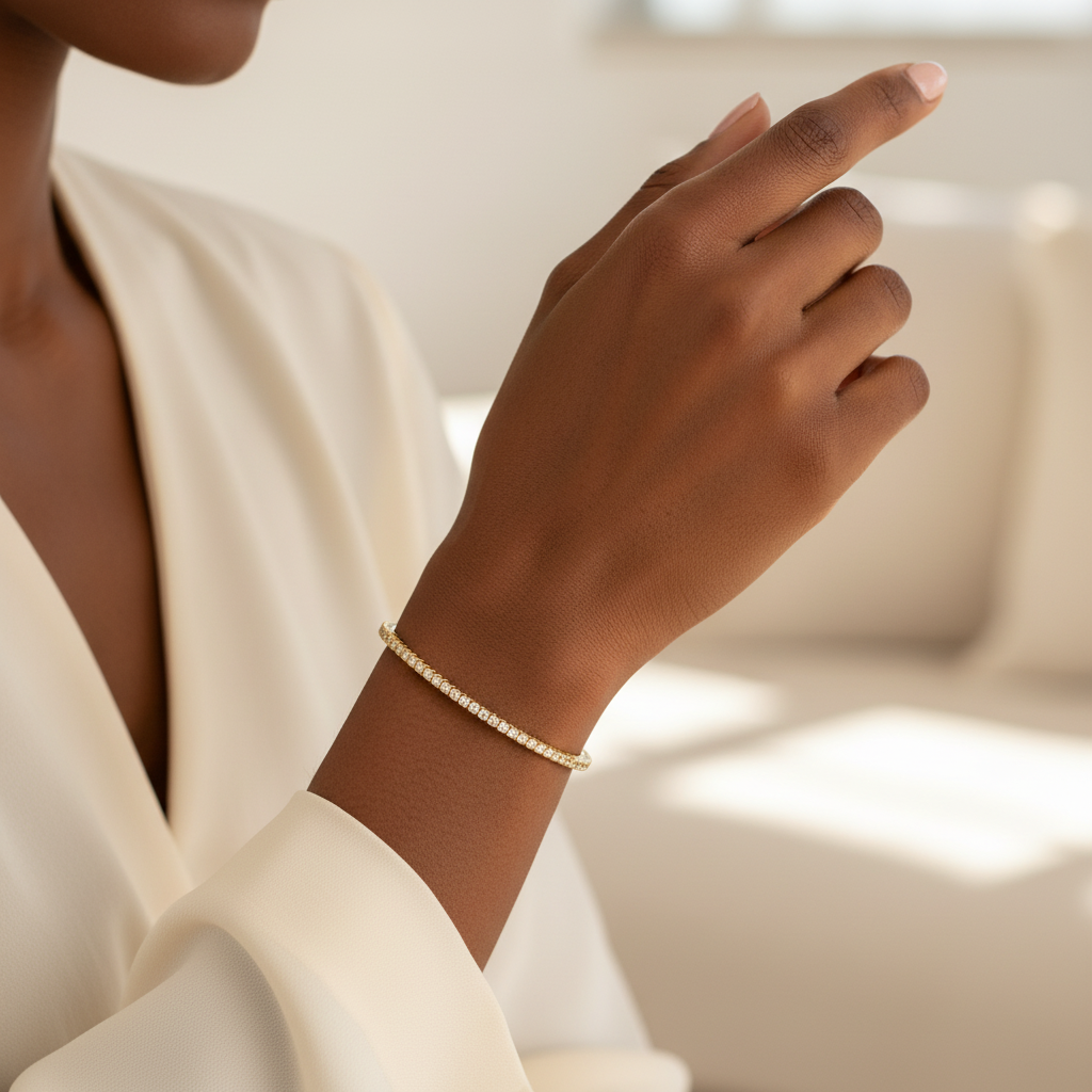 Flexible Diamond Tennis Bracelet by Seeyoura