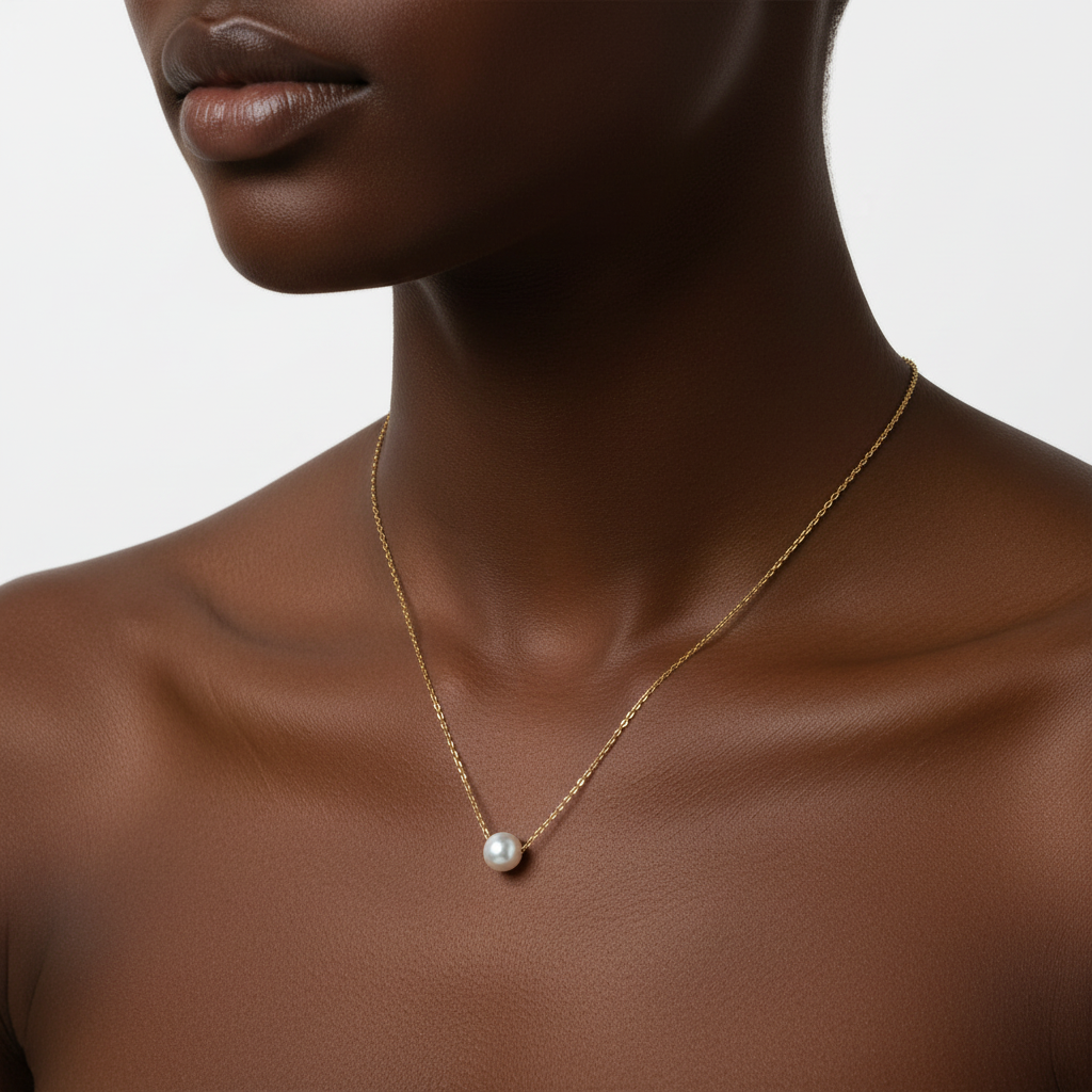 Floating Pearl Necklace by Seeyoura