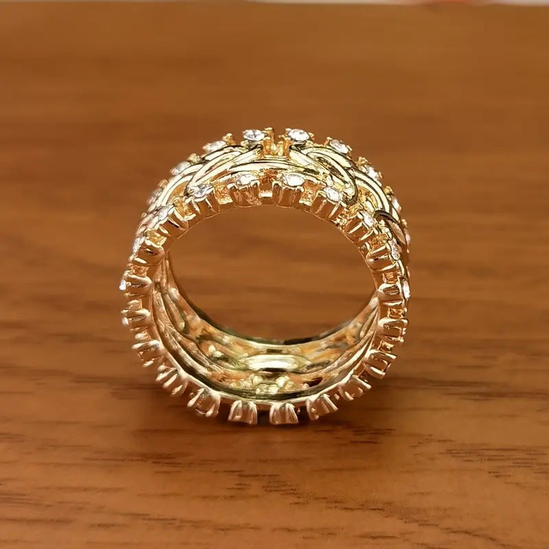 Floral Wide Band Ring by Seeyoura