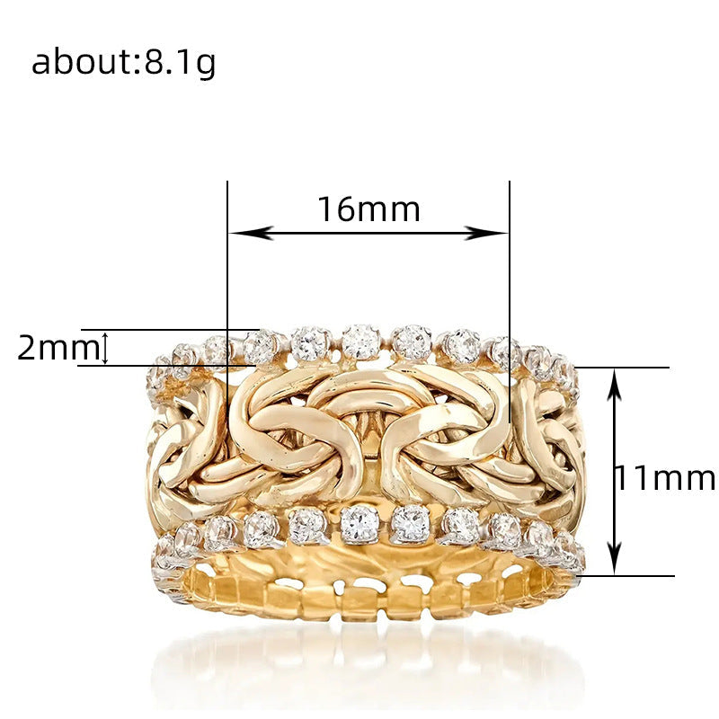 Floral Wide Band Ring by Seeyoura