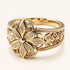 Flower Zirconia Ring — Gold by Seeyoura