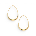 Fluid Hoop Earrings in Gold by Seeyoura