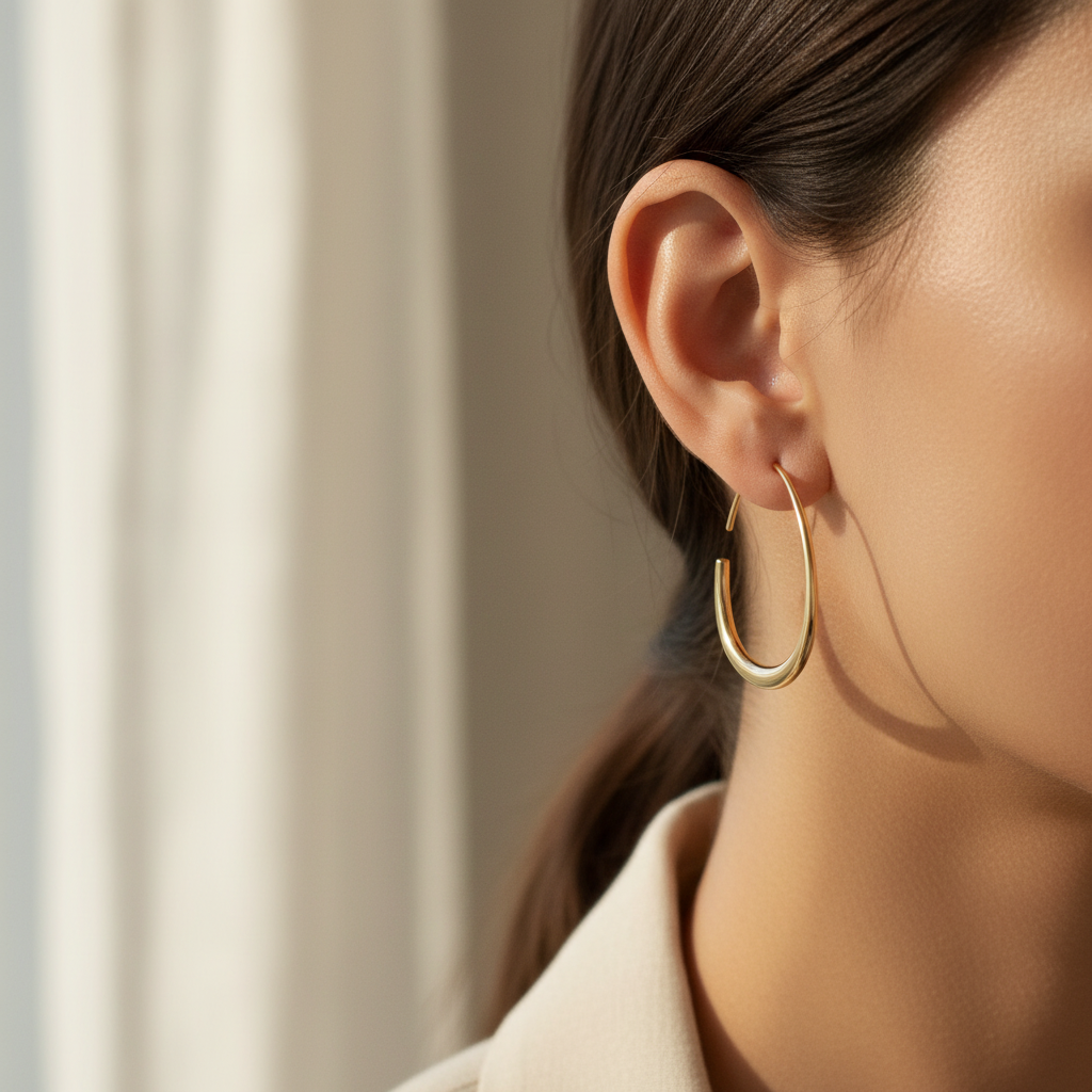 Fluid Hoop Earrings by Seeyoura