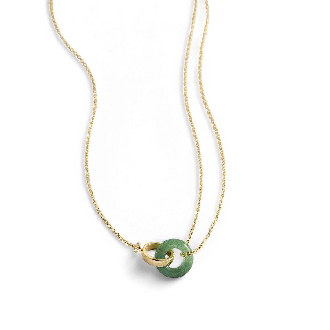Gemstone Connection Necklace in 18-k-gold-over-sterling-silver by Seeyoura