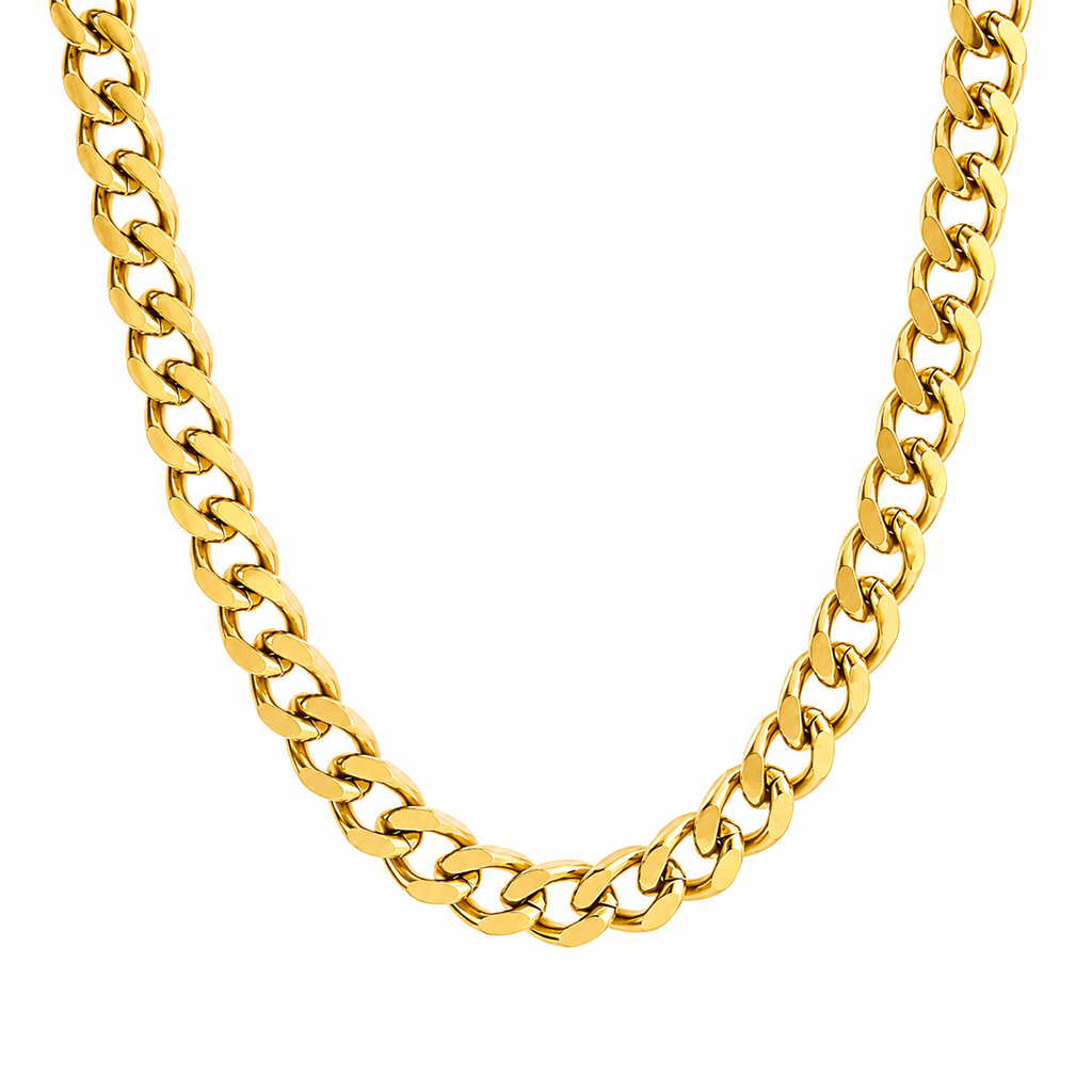 Geometric Chain Necklace in gold by Seeyoura