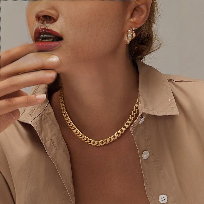 Geometric Chain Necklace by Seeyoura
