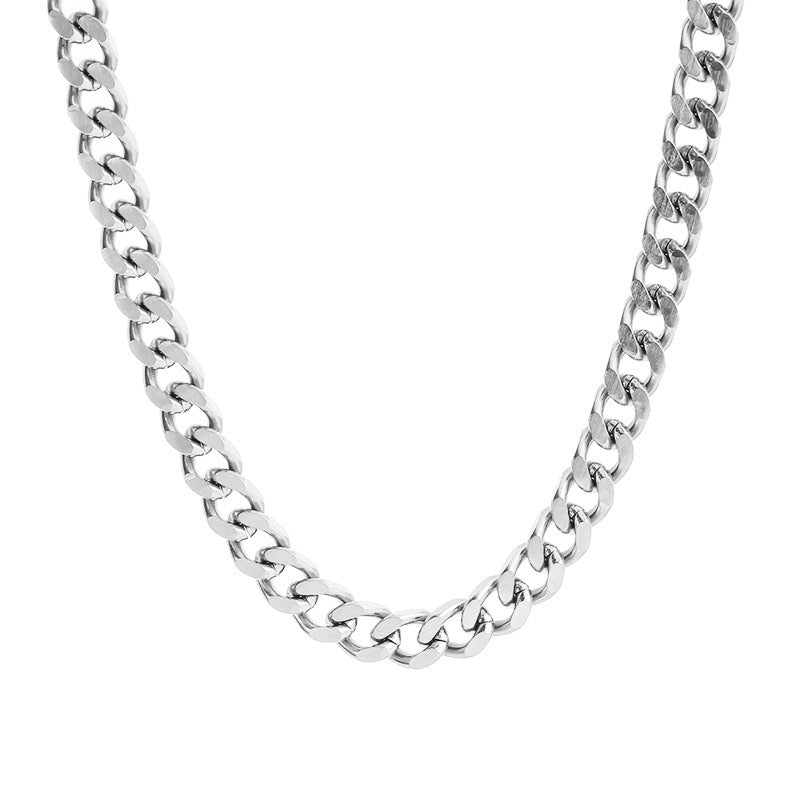 Geometric Chain Necklace in silver by Seeyoura
