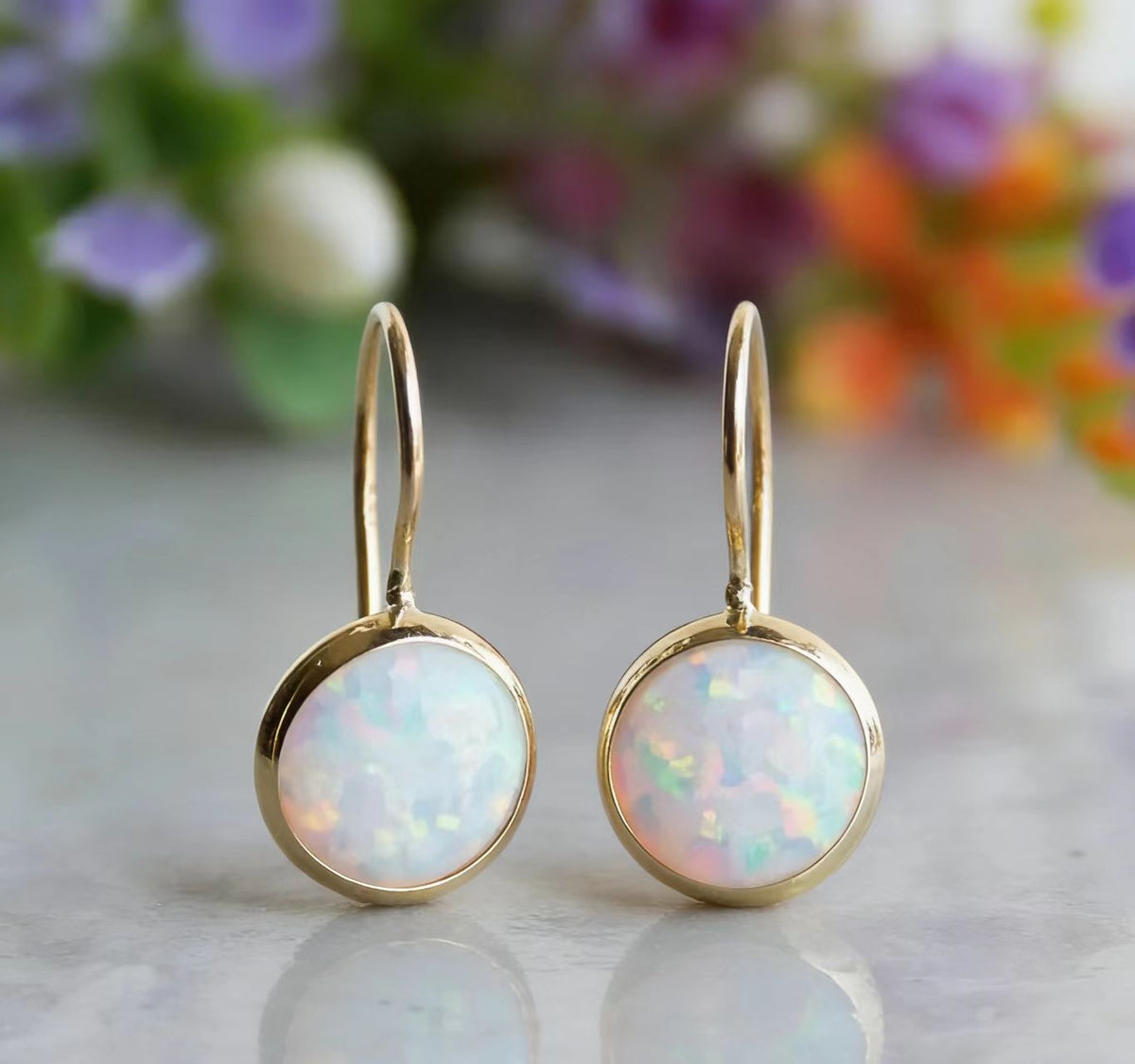 Geometric Gold Stud Earrings in Gold by Seeyoura
