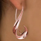 Geometric Hoop Earrings — Rose Gold by Seeyoura
