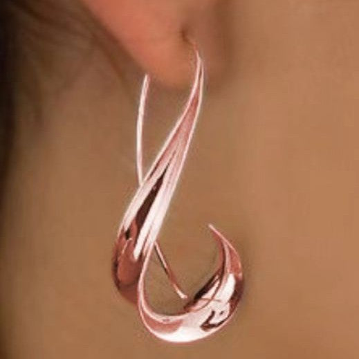 Geometric Hoop Earrings — Rose Gold by Seeyoura