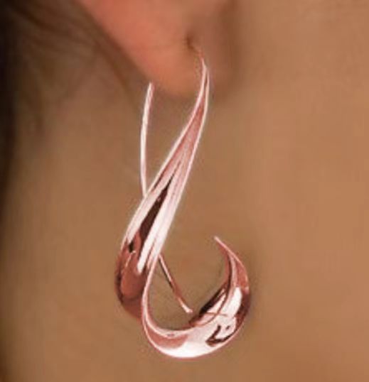 Geometric Hoop Earrings — Rose Gold in rose-gold, 1 pair by Seeyoura