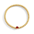 Gold Beaded Bubble Birthstone Bracelet in January Garnet, gold by Seeyoura