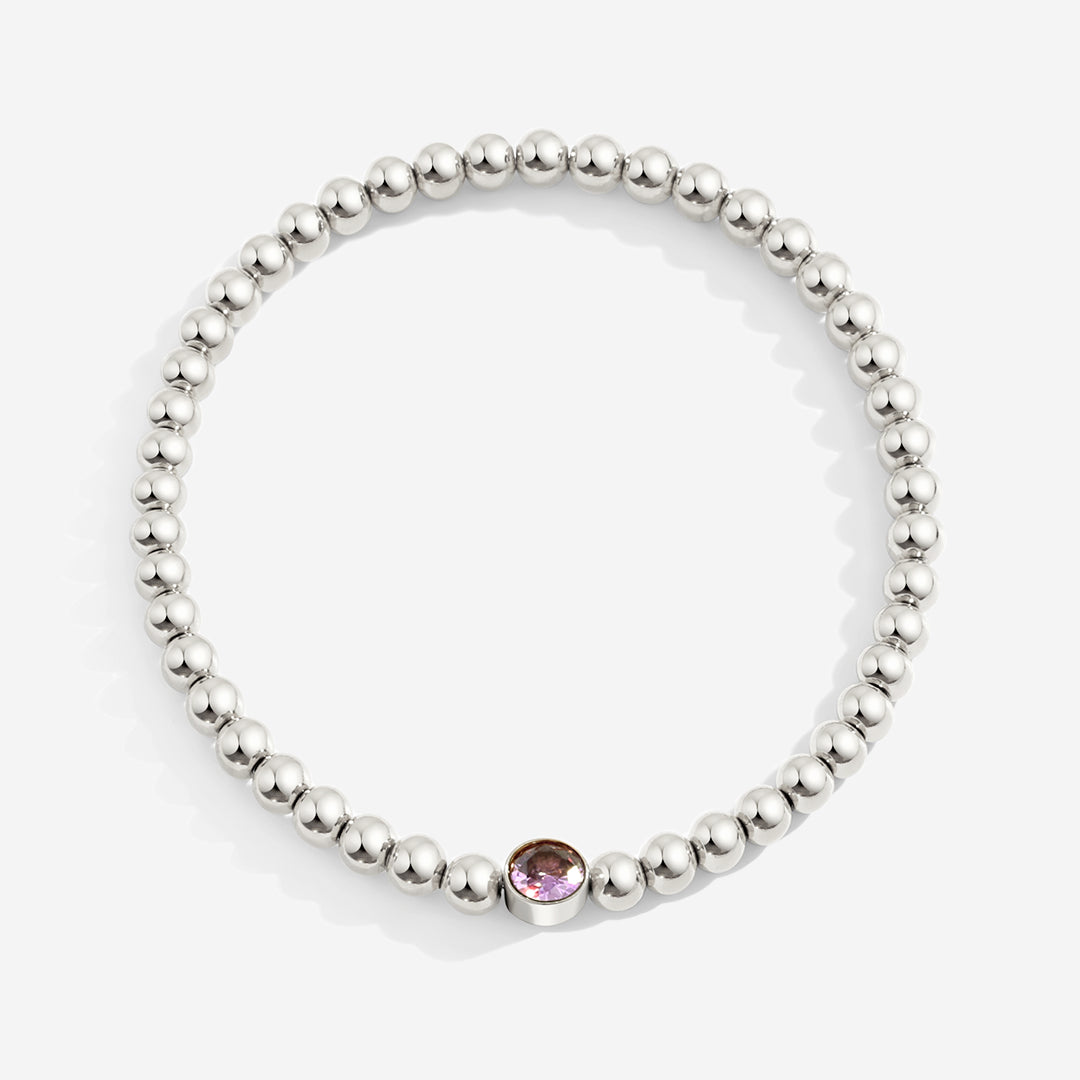 Gold Beaded Bubble Birthstone Bracelet in June Alexandrite, silver by Seeyoura