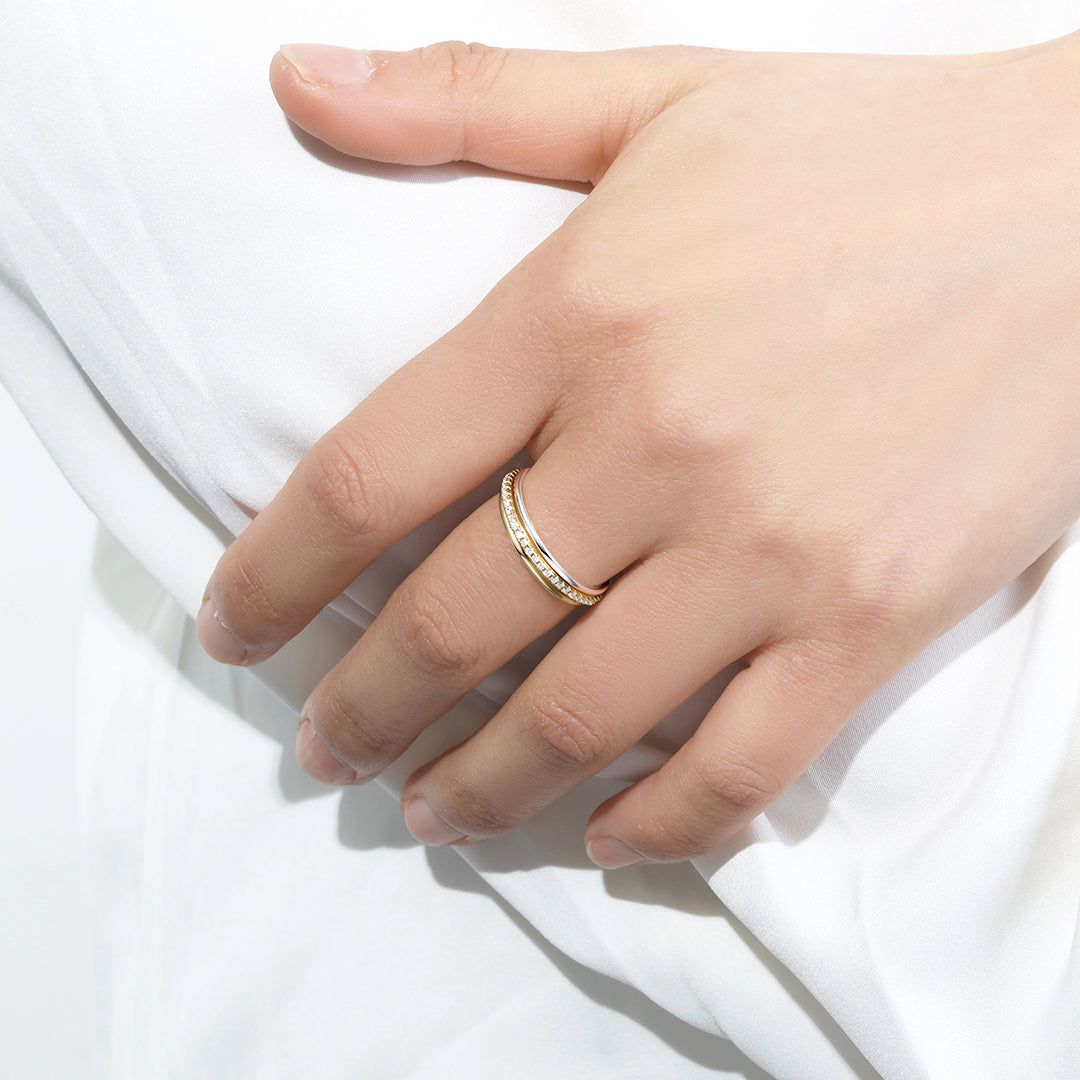 Gold and Silver Stacking Ring Set by Seeyoura