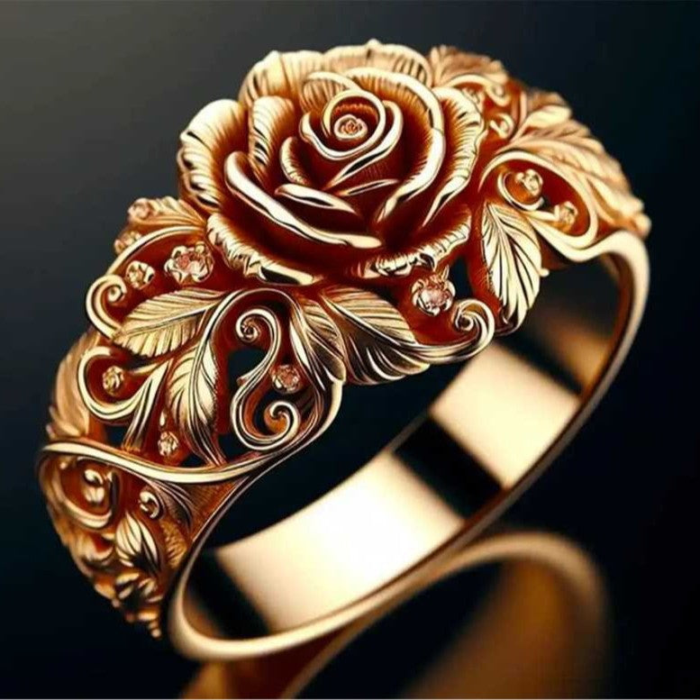 Gold Stacking Ring for Women in Gold, 1PCS by Seeyoura
