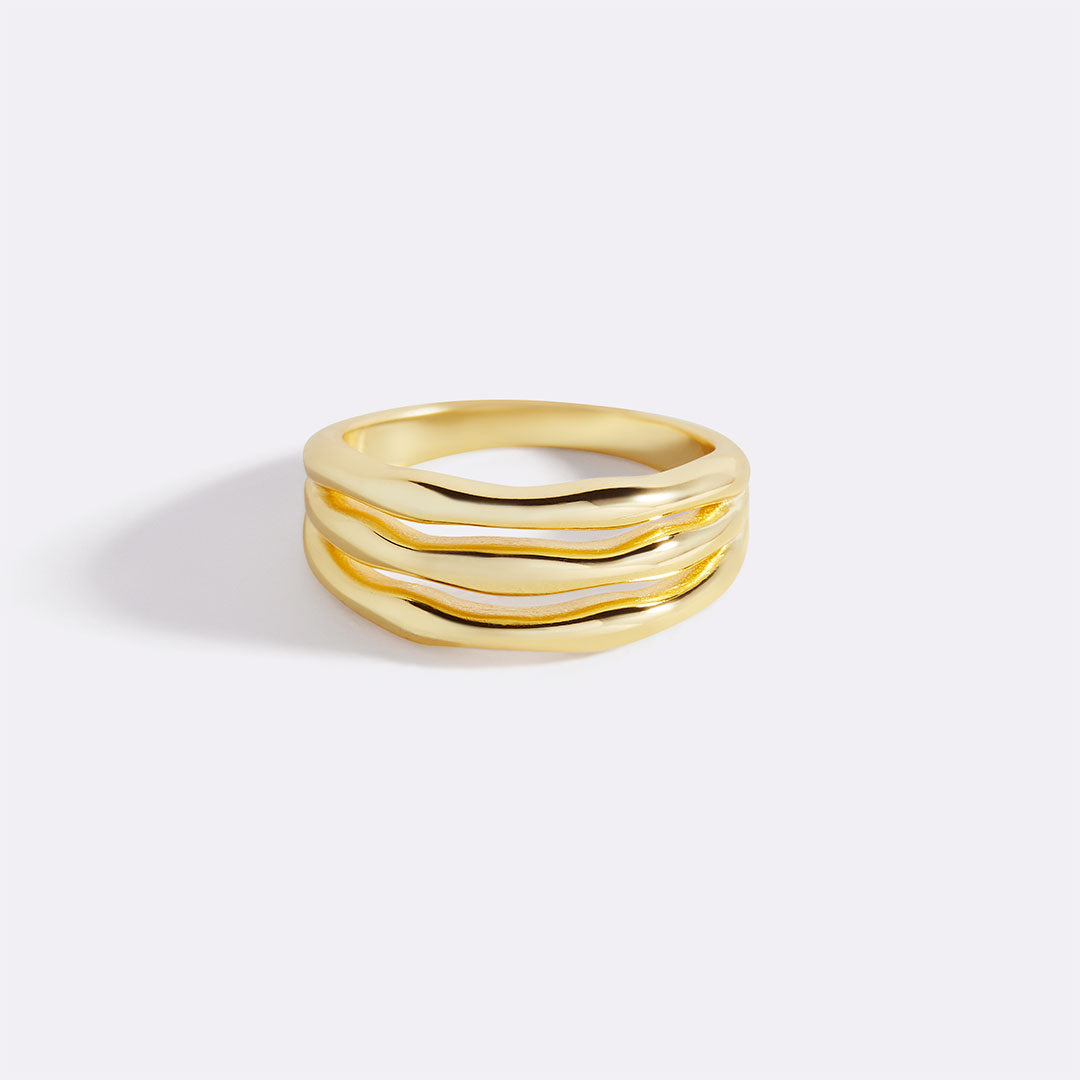Gold Triple Ring by Seeyoura