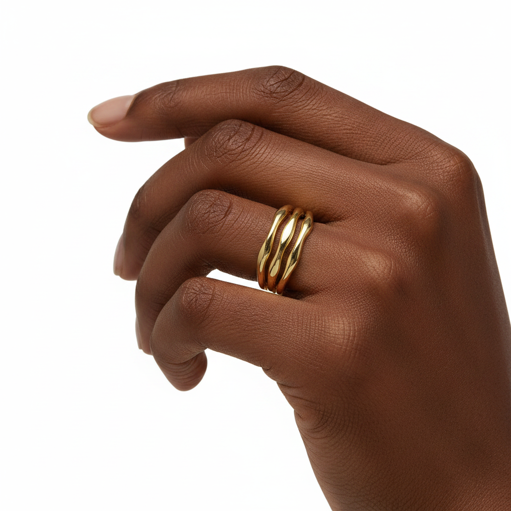 Gold Triple Ring by Seeyoura