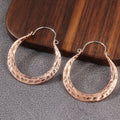 Hammered Hoop Earrings for Women in Bronze by Seeyoura