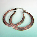 Hammered Hoop Earrings for Women by Seeyoura