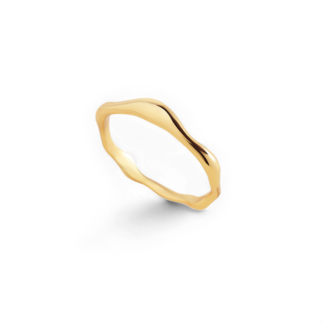 Handcrafted Reticulated Ring in 18k Gold Over Sterling Silver by Seeyoura